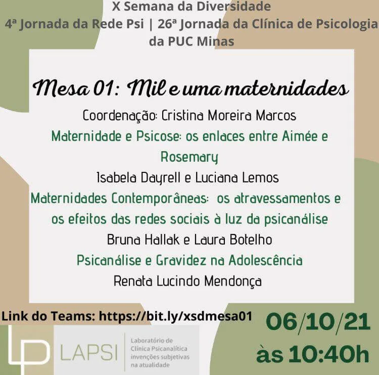 X Semana da Diversidade – Mil e uma maternidades