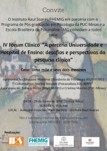 IV Fórum Clínico Uma mãe e seus dois filhos